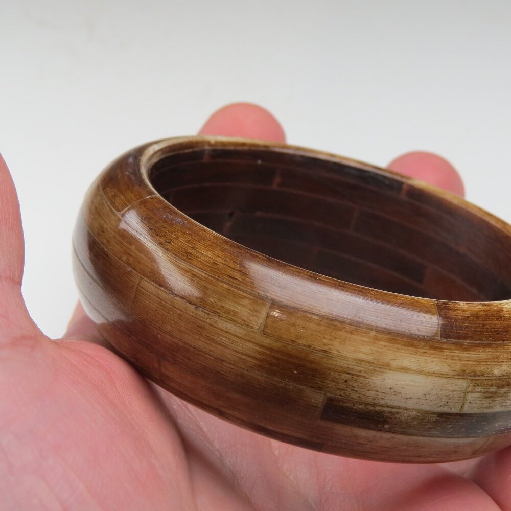 $230 Ethically Sourced Natural Buffalo Horn Jewelry Horn Cuff Bangle Bracelet
